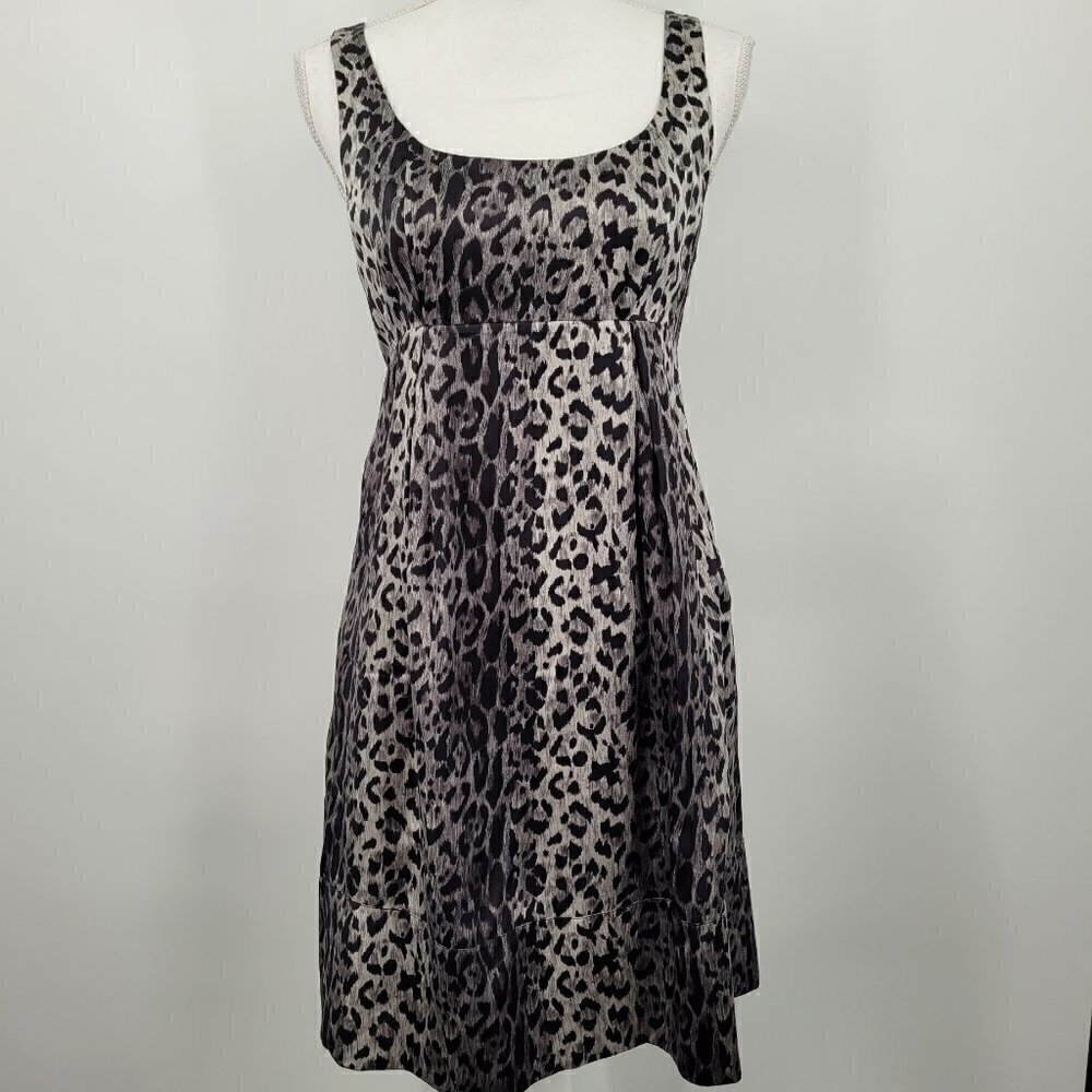 The Limited 100% Silk Sleeveless Leopard Print Dress